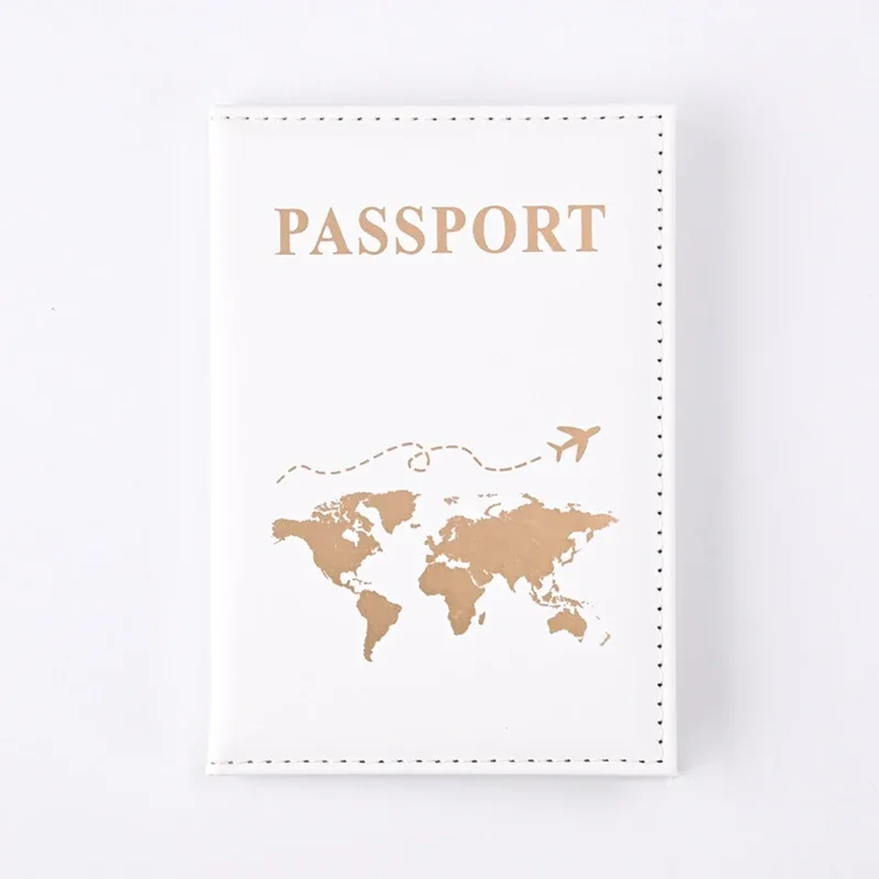 housse de protection pour passeport à la mode, motif mondial, porte-passeport de voyage, portefeuille cadeau, étui pour cartes en cuir pu, sac de rangement unisexe
