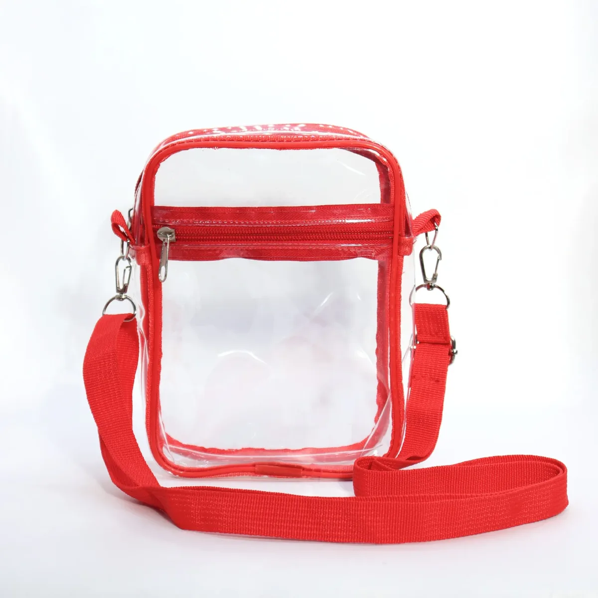 sac à bandoulière transparent avec fermeture éclair et sangle réglable, idéal pour les concerts, les stades, les voyages et l'usage quotidien pour femmes