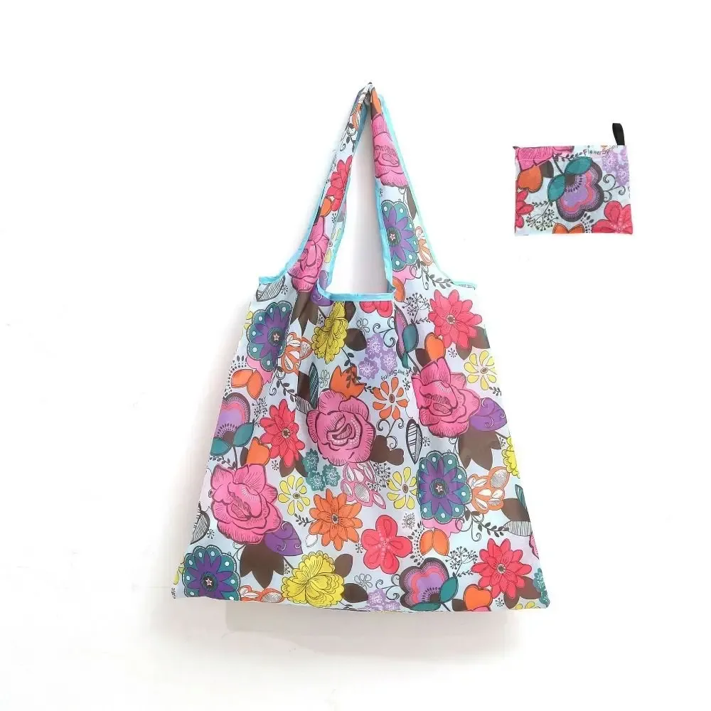 sac de shopping pliable de grande capacité, léger, lavable, sac fourre-tout recyclable, sac de rangement portable, respectueux de l'environnement