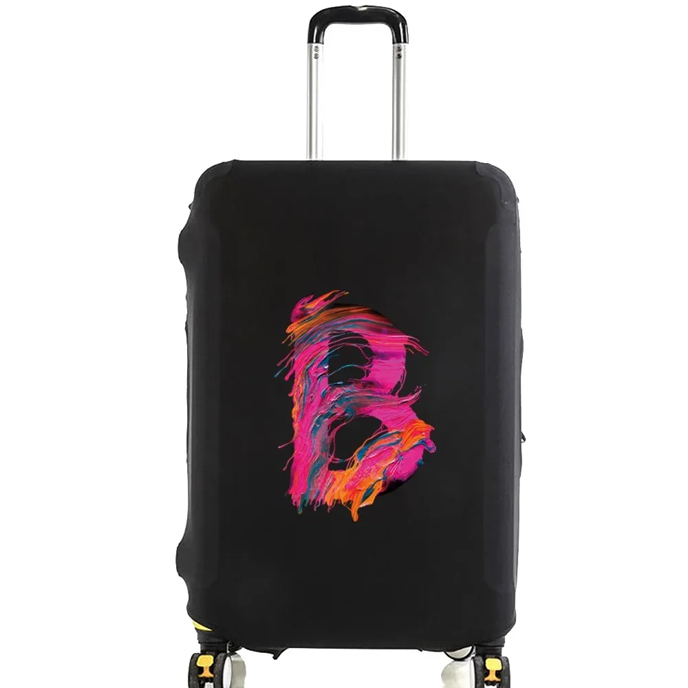 juste de protection pour bagages, peinture à la mode, série 26 lettres, motif de valise, sacs à poussière élastiques, étui, accessoires de voyage, 18-28 po