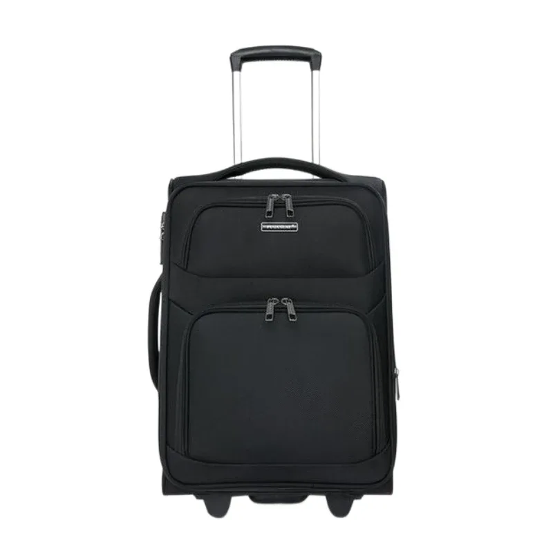 valise spacieuse en tissu oxford de 20 pouces avec roues à direction unique et serrure tsa - bagage à main de voyage à grandes roues amovibles