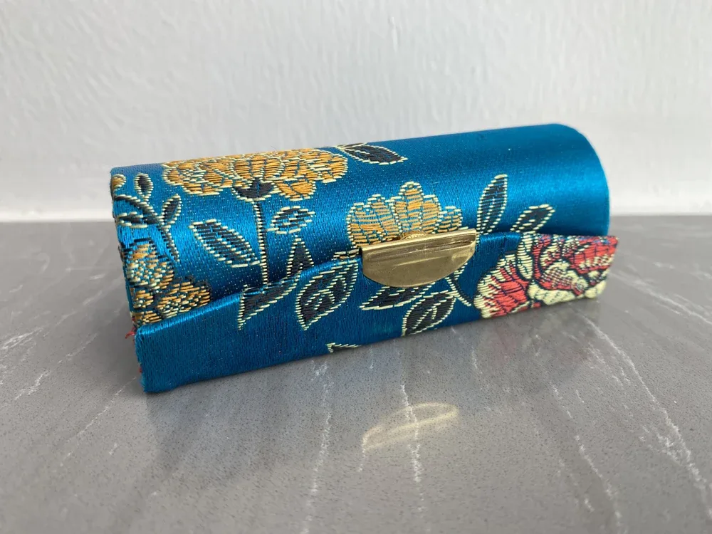 étui à rouge à lèvres jacquard à fleurs, boîte à bijoux unique, mallette de rangement de brillant à lèvres, sacs à cosmétiques avec miroir, boîte de rangement de maquillage pour femmes