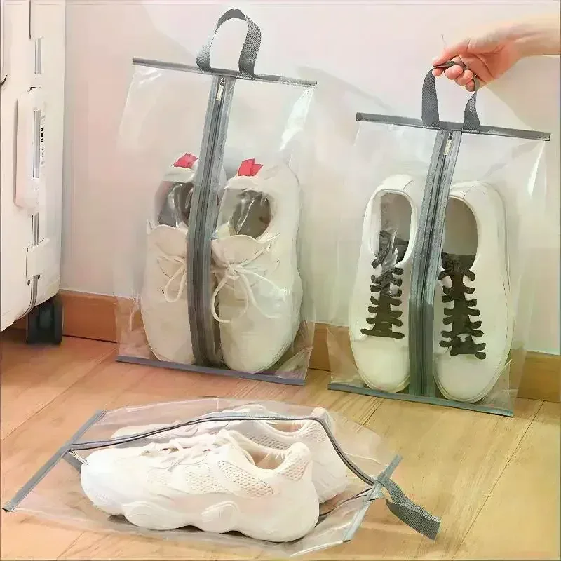 Sac de rangement pour chaussures, sac de voyage pour chaussures, pantoufles, sac à chaussures transparent imperméable, housse à chaussures, anti-humidité, anti-poussière B