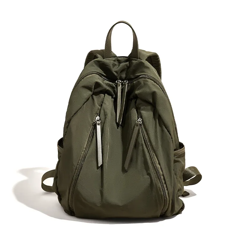 foxer-sac à dos en tissu de coton imperméable pour femme, sac à dos solide simple pour document, sac d'école pour ordinateur portable, sac de livre de voyage pour adolescente, mode