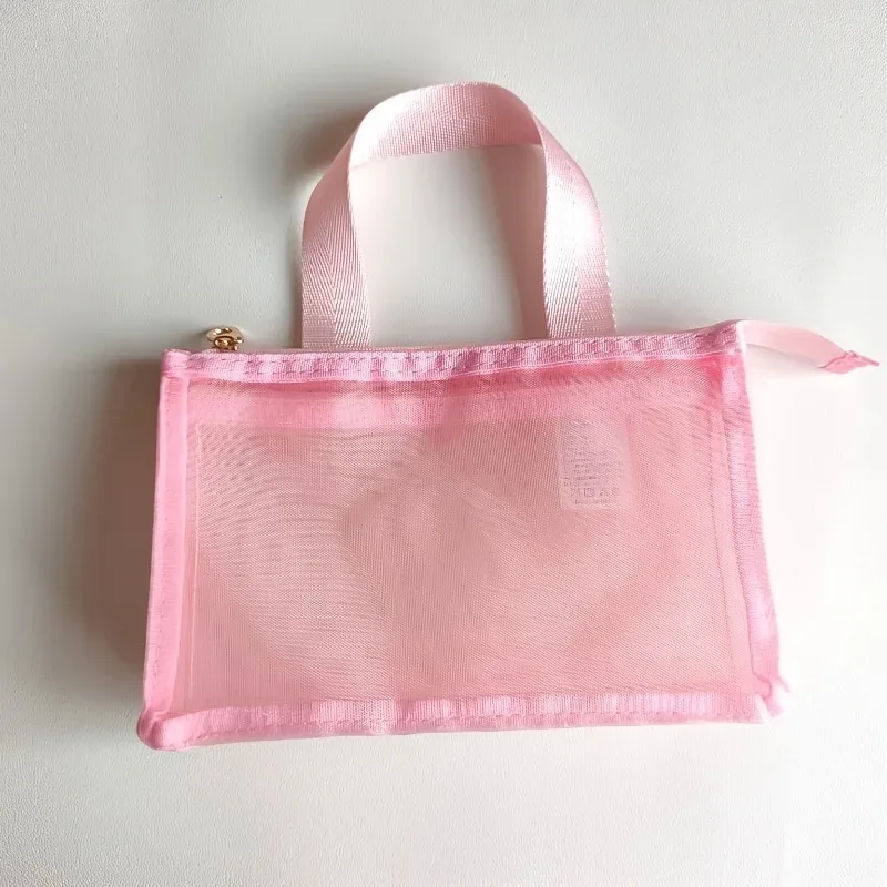 sac de rangement en maille pour maquillage, grande capacité, sac de lavage simple et portable, sac de rangement pour voyages d'affaires - sac de rangement multi-usage