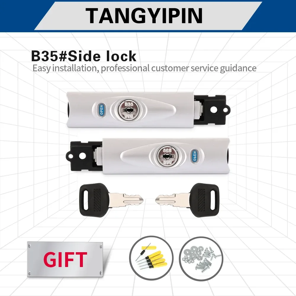 TANGYIPIN B35 Serrures de valise à roulettes avec clés, accessoires de verrouillage latéral antivol pour bagages, serrure universelle solide pour valise