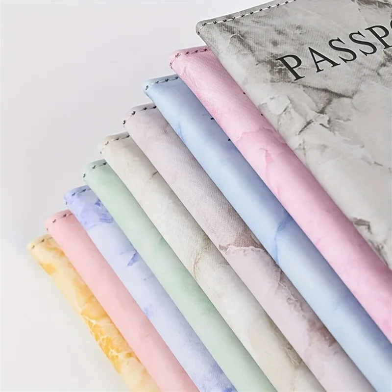 housse de passeport personnalisée en pu avec motif, sac de voyage unisexe, joli cadeau pour les étudiants, vacances en plein air