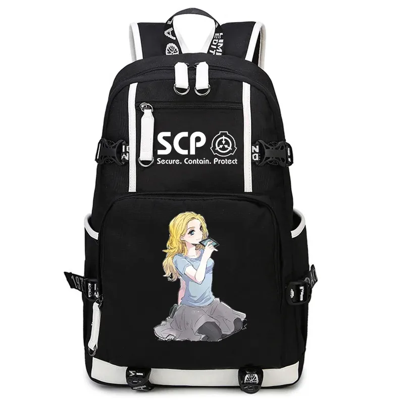 scp-sac à dos avec usb pour étudiants, cartable de voyage
