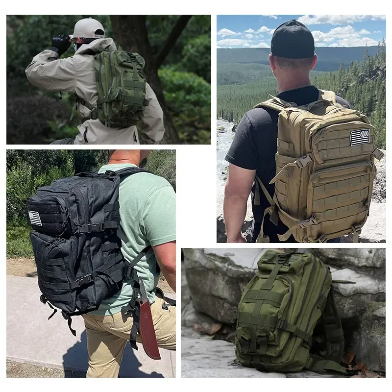 50l sac à dos tactique hommes voyage grande capacité sacs à dos hommes étanche sports de plein air sacs multifonctionnels