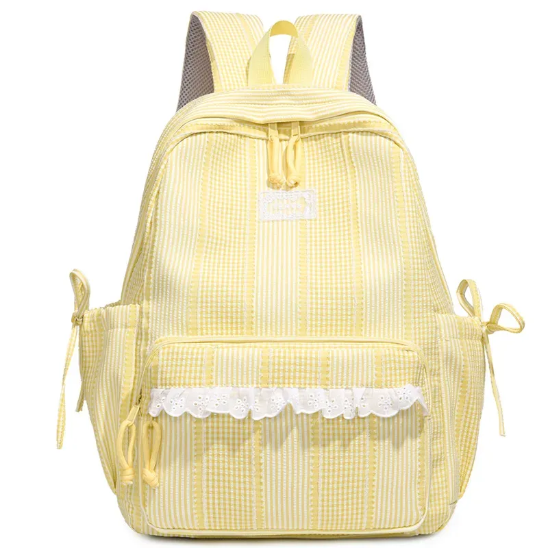 sac à dos personnalisé, sac à dos rayé simple et décontracté, sac à dos pour étudiante, sac à dos pour les cours, les trajets quotidiens et les voyages