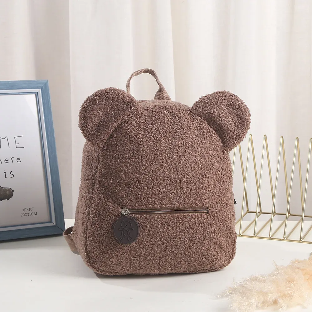 sac à dos ours en peluche avec nom brodé, sacs à bandoulière d'extérieur pour enfants, sacs cadeaux personnalisés pour enfants, automne et hiver