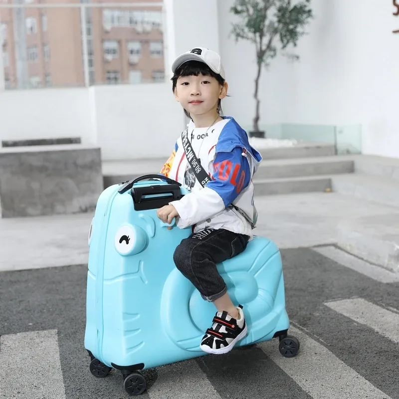 joli bagage d'escargot pouvant être monté, boîte à roulettes pour enfants, roue universelle féminine, valise de 20 "24", remorque de voyage en alliage d'aluminium