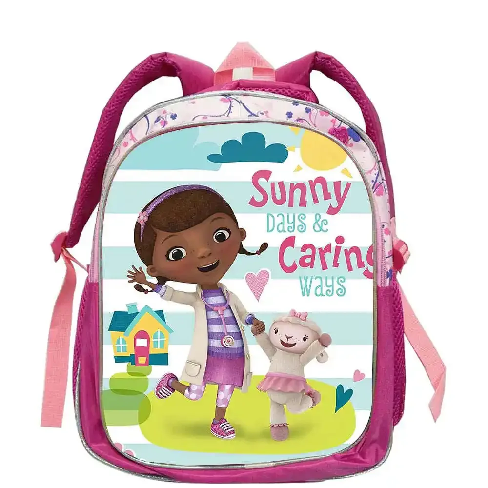 sac à dos d'école doc mcstuffins pour garçons et filles, 12 pouces, sac à dos pour élèves de maternelle, sac à dos à la mode pour étudiants, mochila