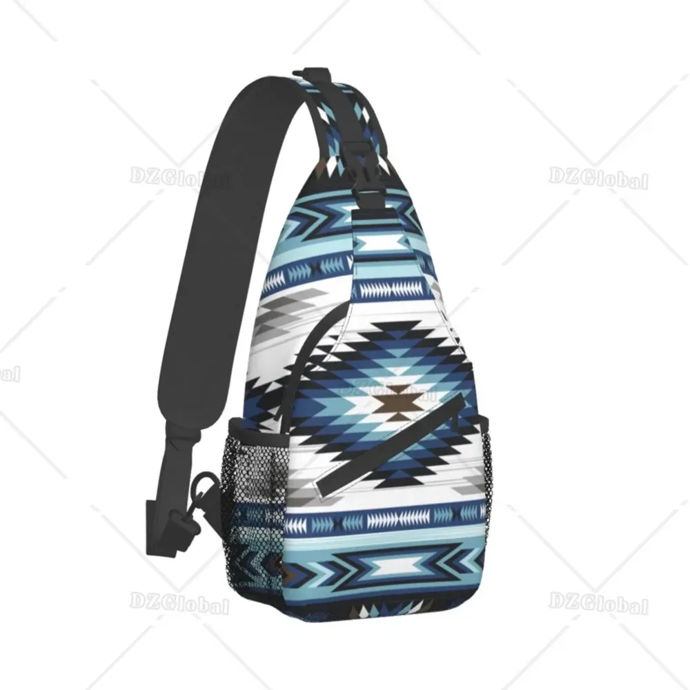 sacs de poitrine géométriques marron et noir pour femmes et hommes, sac à dos à bandoulière, sac à dos de voyage, sac de jour de randonnée, sac de sport initié décontracté