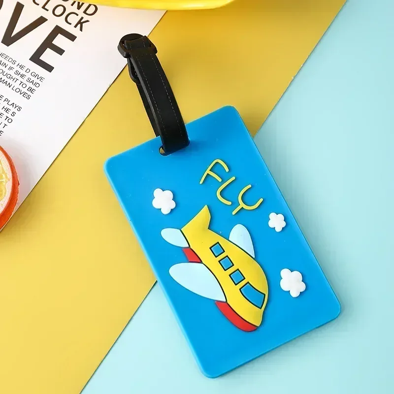 étiquettes de bagage de couleurs, 1 pièce, sacs à dos, étiquettes nominatives de valise, pendentifs, étiquettes d'embarquement d'avion de dessin animé mignon, accessoires de voyage