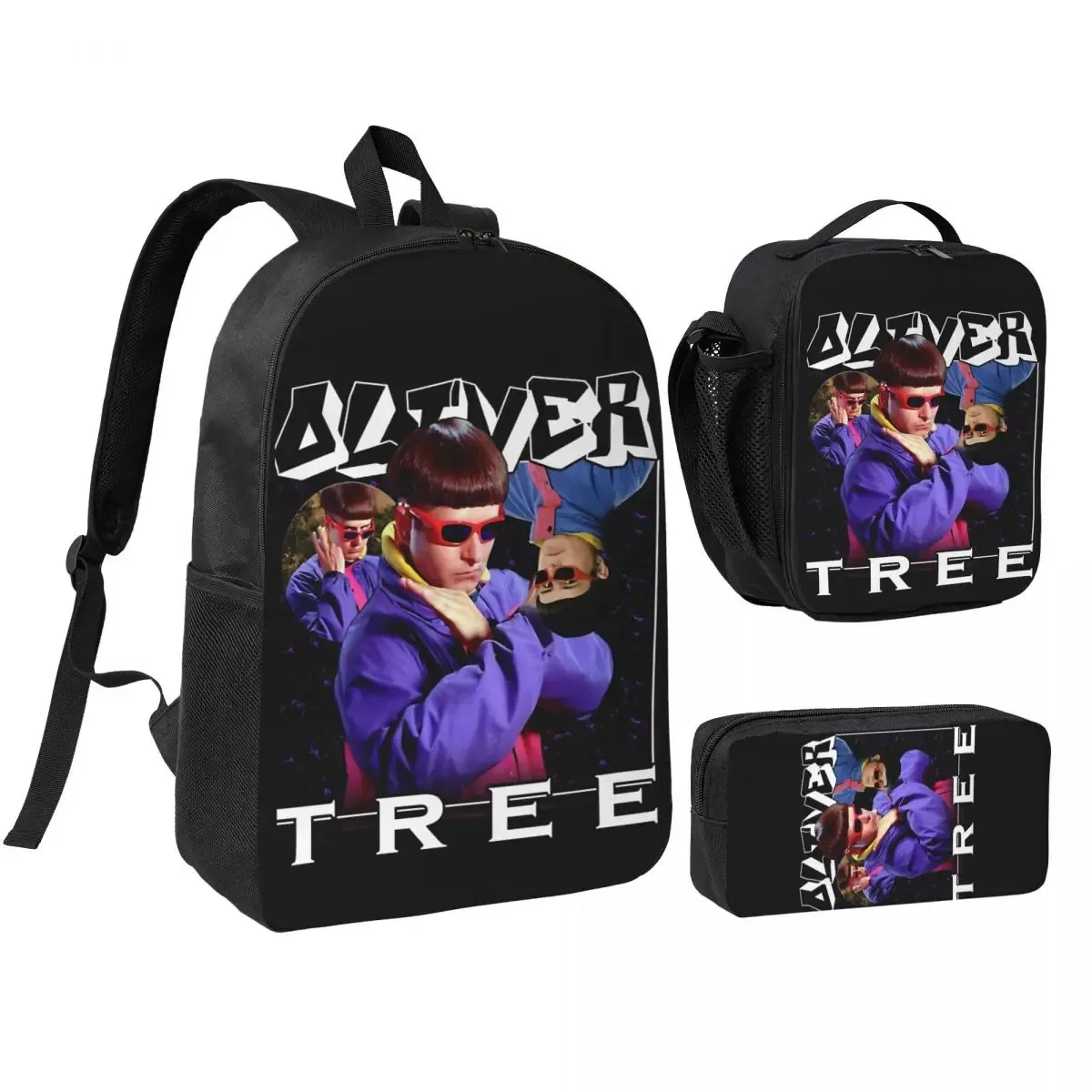 sac à dos commémoratif rip oliver tree pour adolescents, sac à dos pour ordinateur portable, sac à déjeuner, trousse à crayons, 3 pièces/ensemble