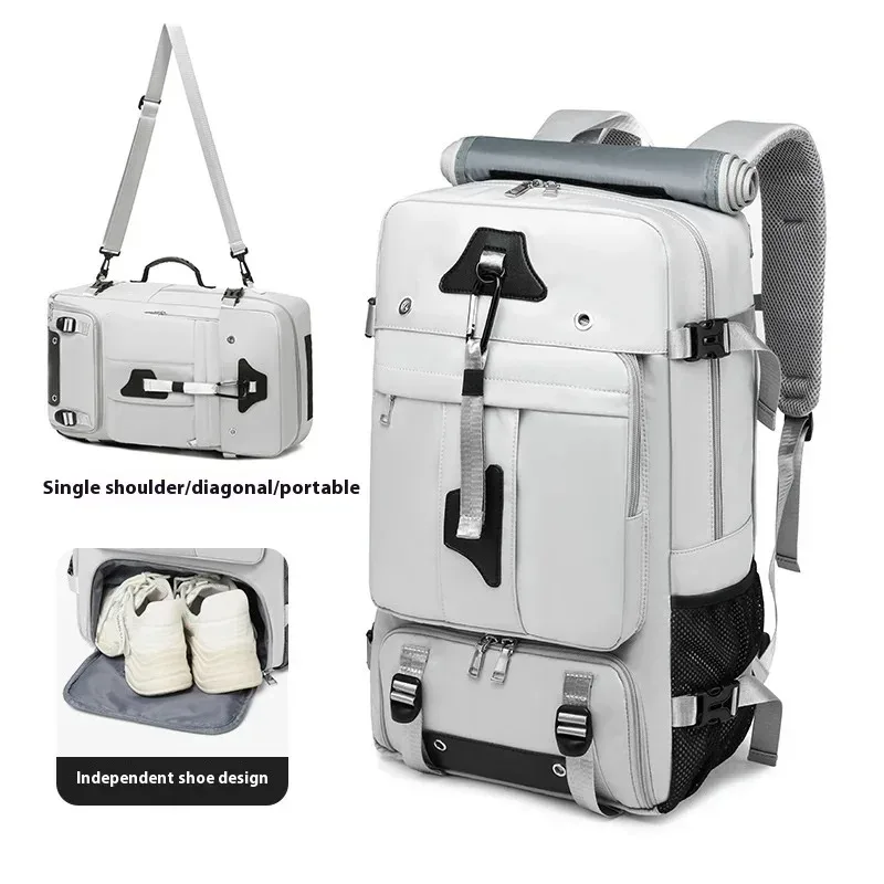 sac de voyage de grande capacité 55l pour hommes, valise pour ordinateur portable de 17.3 pouces, sac à dos multifonction étanche, sacs de camping en plein air
