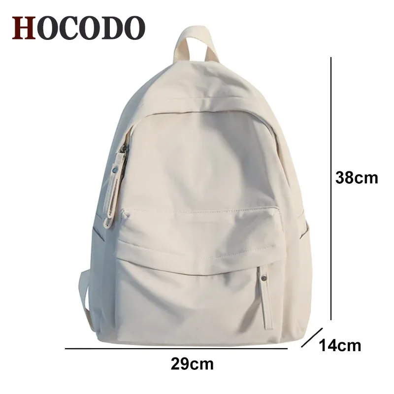 sac à dos simple de couleur unie pour femmes, sacs d'école en nylon imperméables pour adolescentes, sac à livres de voyage pour dames, sac à bandoulière, 2022