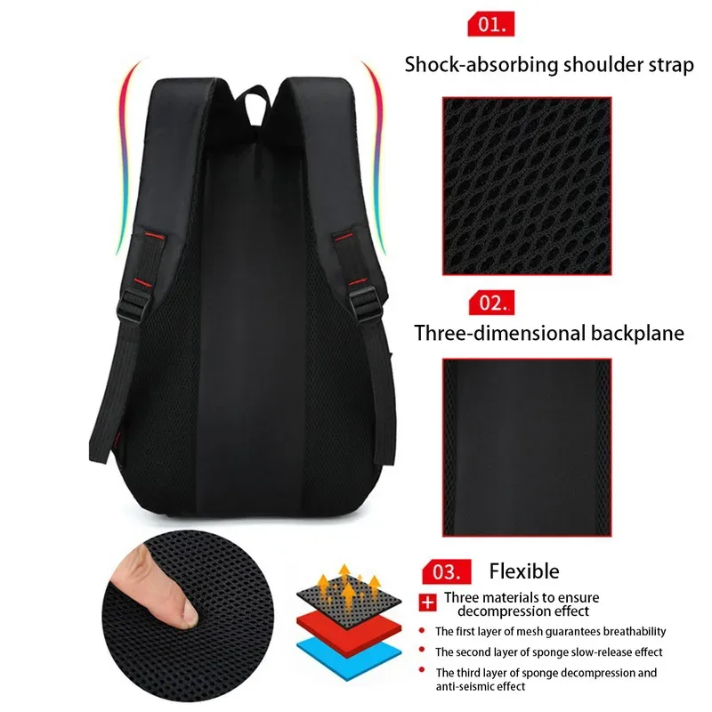 sac d'école pour étudiants de grande capacité, sac à dos décontracté de couleur unie, matériel oxford pour hommes, nouveau sac à dos multifonctionnel simple