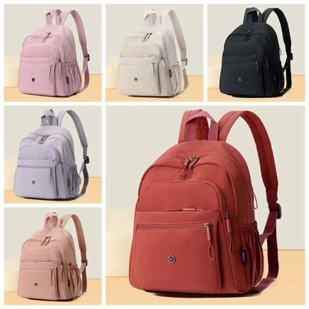 sac à dos en tissu oxford de grande capacité, style japonais, couleur unie, sac à dos décontracté, pochette d'épaule souple et légère, pour tous les jours