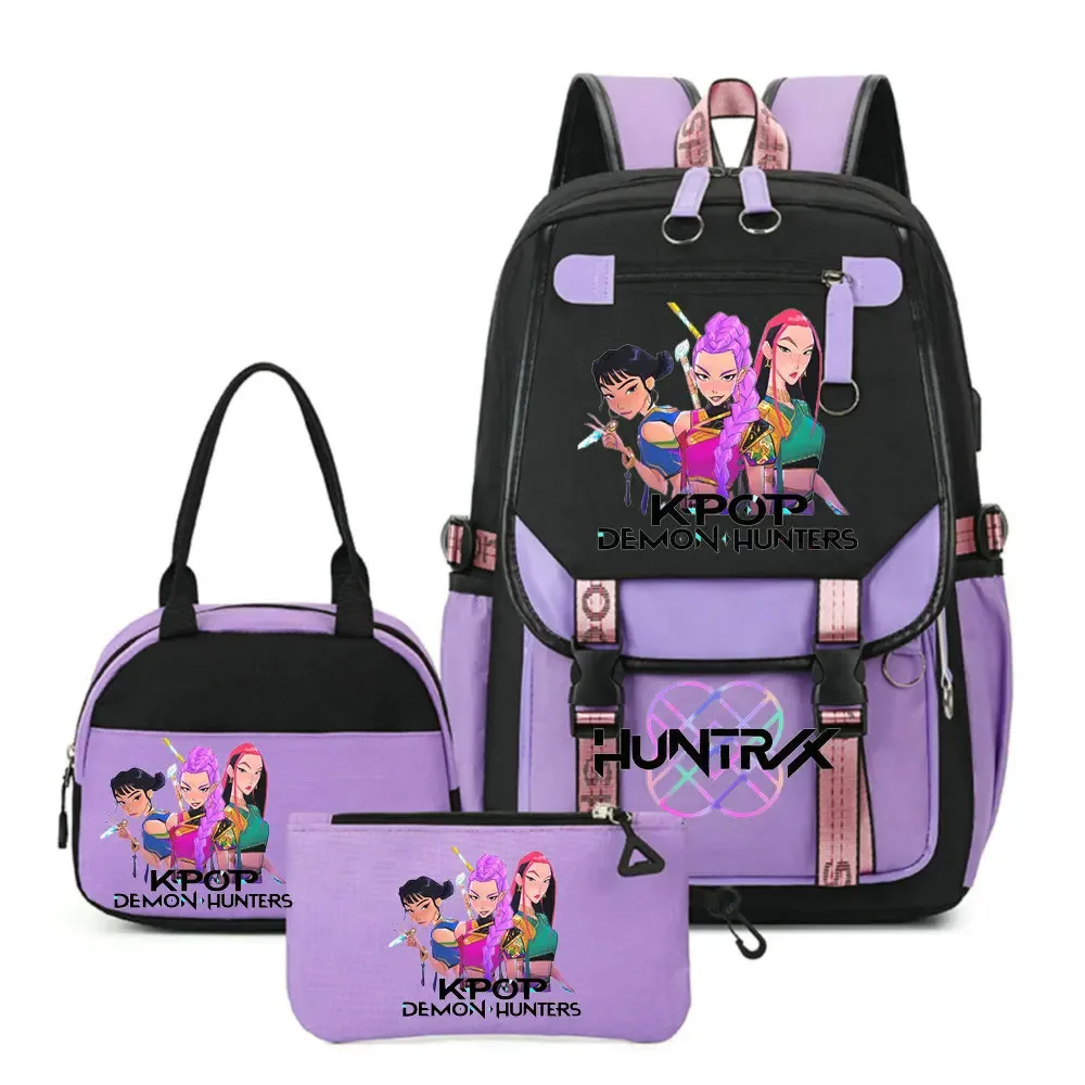 nouveaux sacs à dos kpop demon hunters, sac d'école pour garçons et filles, sac à dos pour ordinateur portable, pour adolescents, filles et femmes, imprimé mochila escolar, cadeau