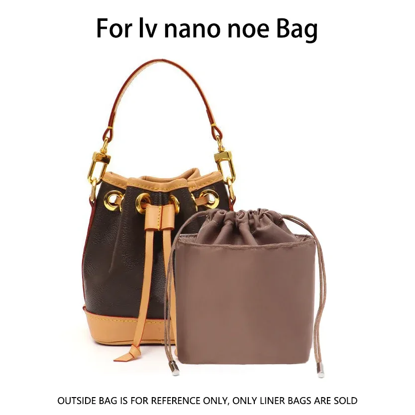 Nouvel Organisateur de Sac pour Sac à Main LV Nano Noe, Insert de Sac Intérieur en Papier Dupont, Sacs de Rangement, Sac de Doublure à Cordon, Support de Forme