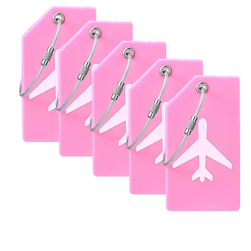 étiquette à bagages en silicone pour valises avec boucle en acier inoxydable, approuvée par la tsa, protection de la vie privée, accessoires de voyage essentiels, étiquettes à bagages