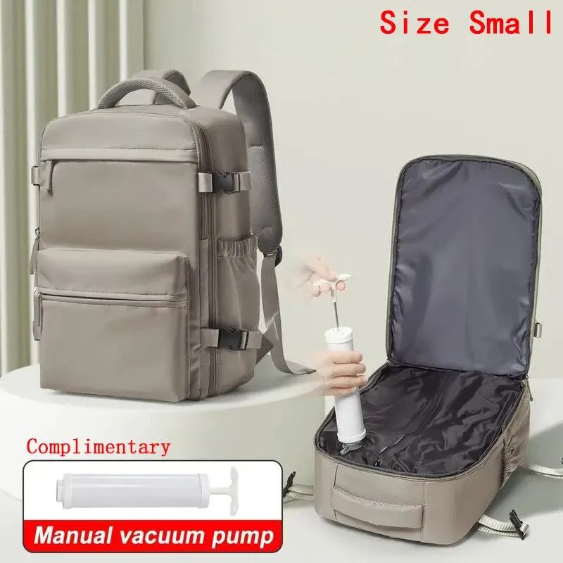 sac à dos de voyage avec compression sous vide, sac à dos professionnel pour ordinateur portable 15,6 pouces, sac de rangement pour vêtements, sac à dos de voyage extensible