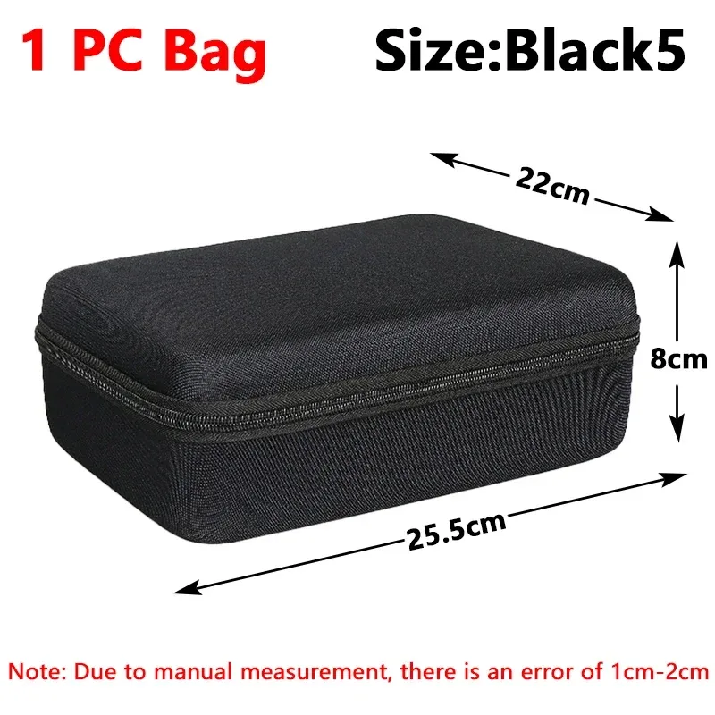boîte de rangement rigide eva multi-tailles, sac de voyage à fermeture éclair, sac d'outils d'extérieur antichoc pour écouteurs, mallette de rangement, accessoires, sacs de maquillage