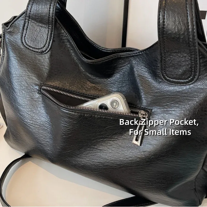 sac fourre-tout souple pour femmes, grande capacité, sac à bandoulière décontracté, sac à main pour le travail et les voyages