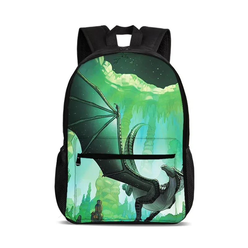 sac à dos pour ordinateur portable wings of fire, grande capacité, imprimé dessin animé, pour garçons et filles de l'école primaire, style polyvalent et tendance