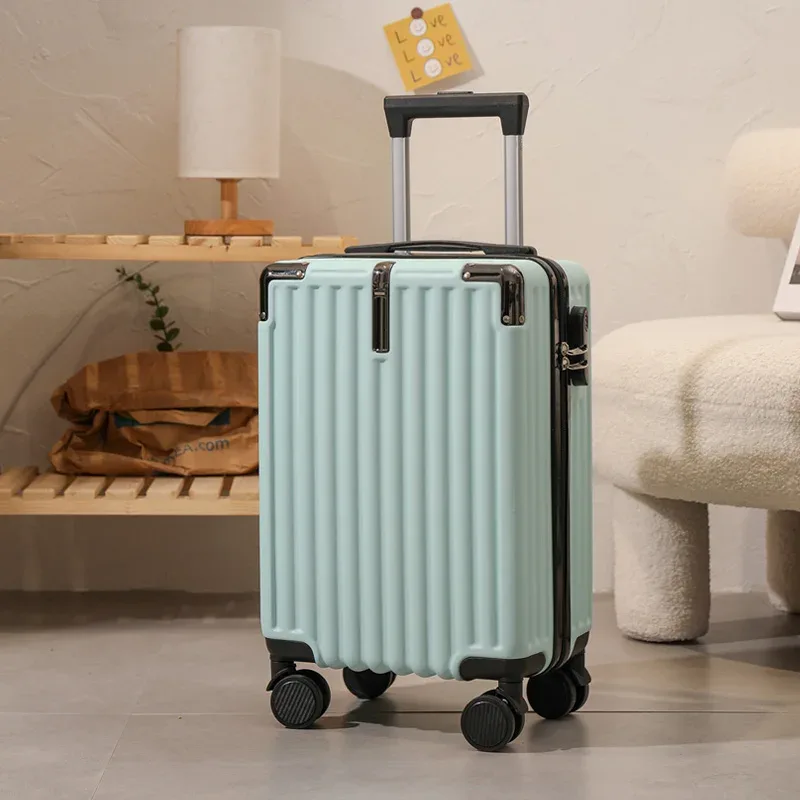 valise de voyage légère avec mot de passe pour étudiant, petit bagage, roue universelle pour homme et femme, chariot d'embarquement, 18 pouces