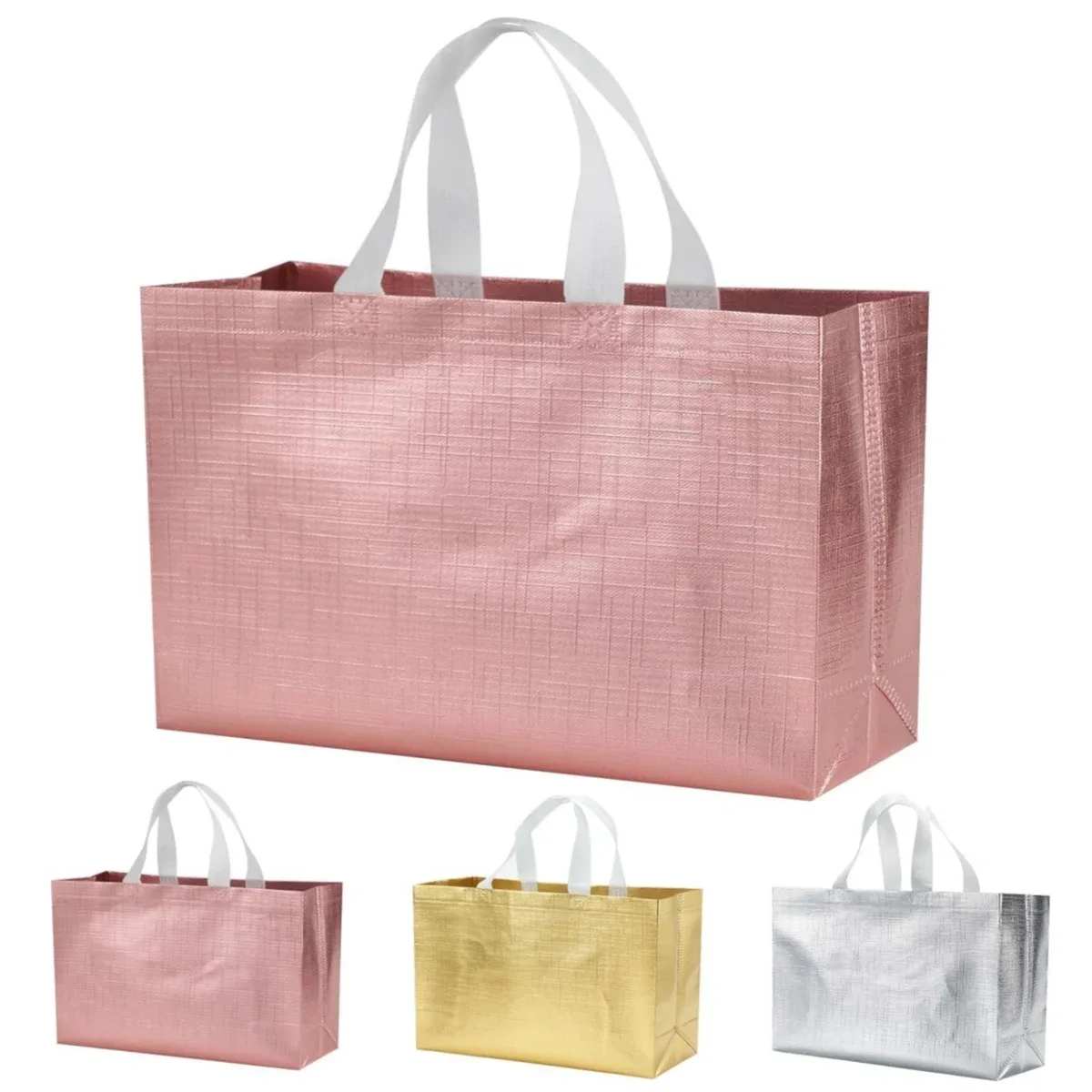 sacs d'épicerie sacs à provisions manipulés sacs fourre-tout brillants pour les fêtes d'anniversaire réunions 