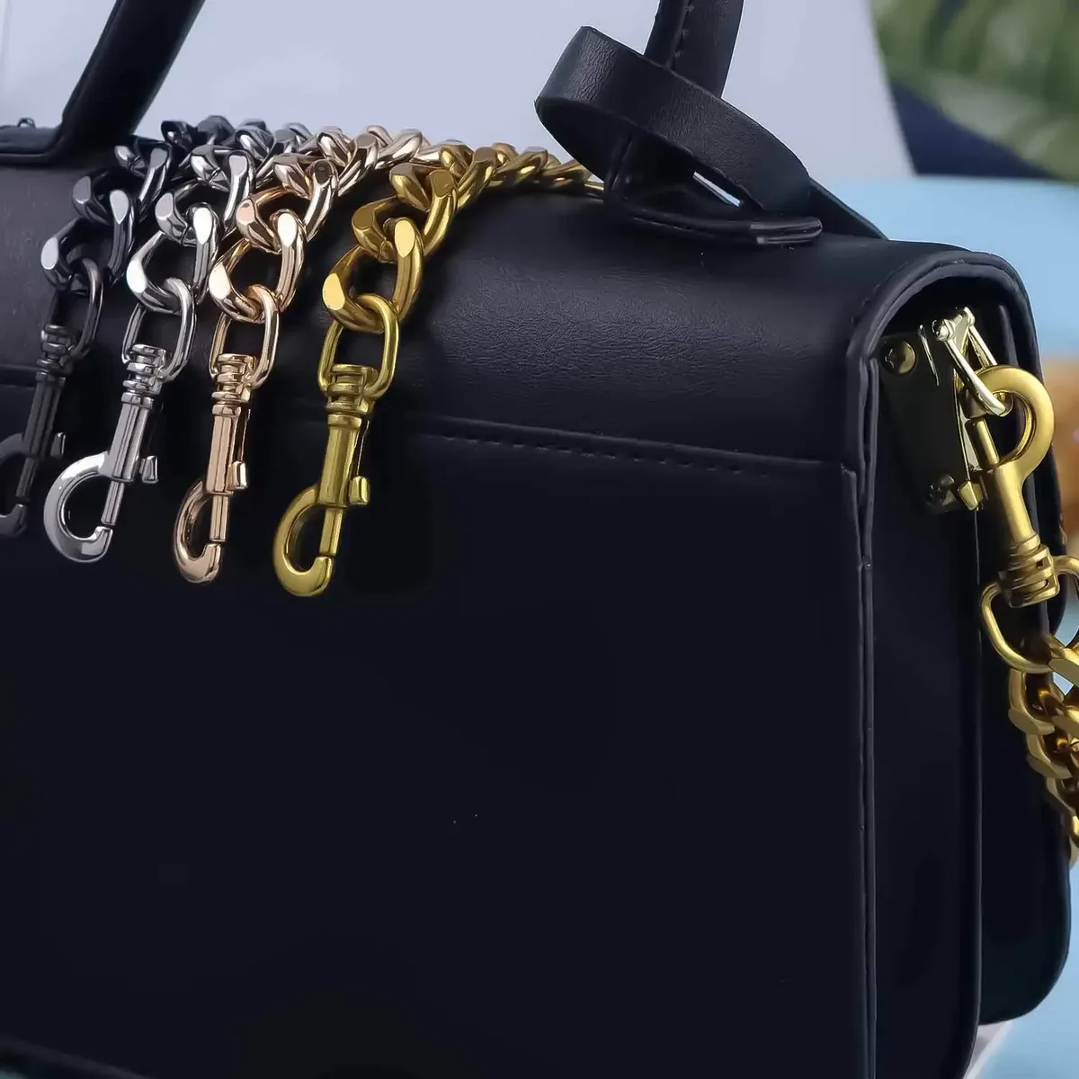 chaîne en métal et aluminium pour sac messager, sangle d'épaule de remplacement, chaîne épaisse, bricolage, chaîne de sac à bandoulière décorative