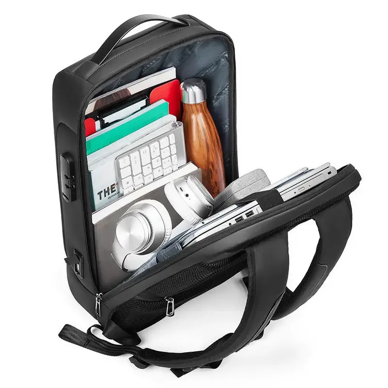 sac à dos antivol pour homme, multifonctionnel, grande capacité, business, voyage, charge usb, 15.6 pouces