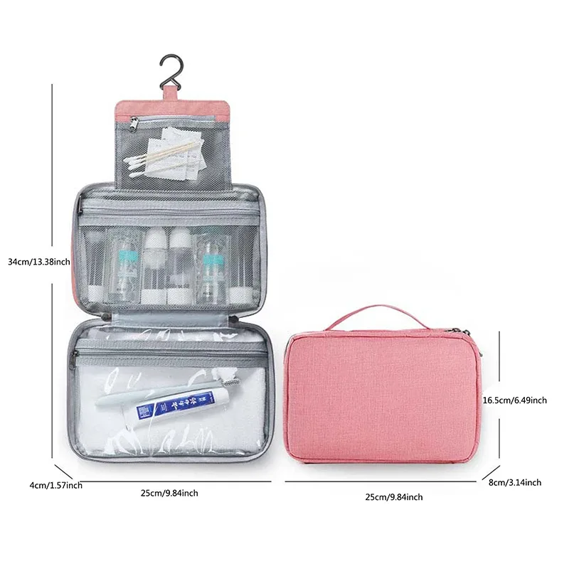 trousse de toilette pliante étanche, sac à main de voyage, grande trousse de toilette, trousse de maquillage, trousse de rangement pour rasoir, fournitures automobiles