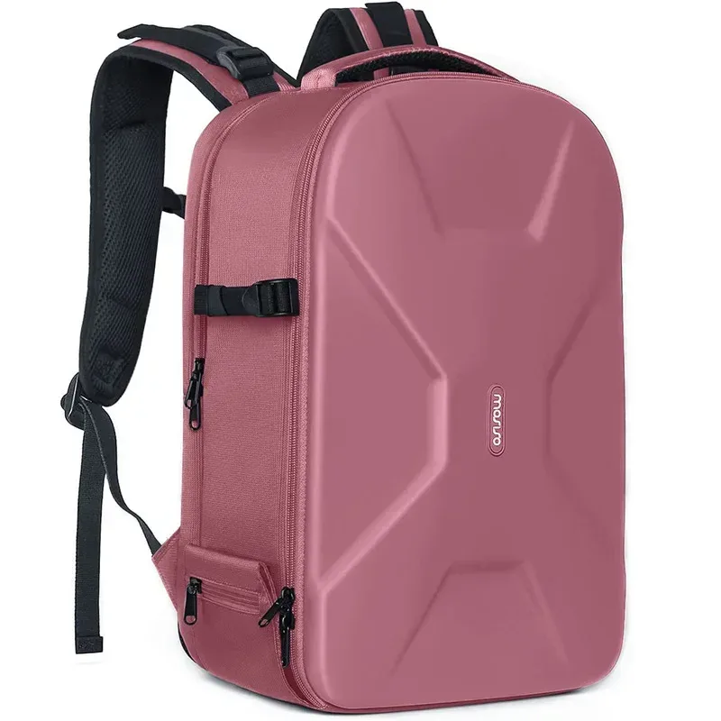 sac à dos pour appareil photo de photographie dslr, coque rigide étanche de 15 à 16 pouces avec support pour trépied et compartiment pour ordinateur portable canon/nikon/sony