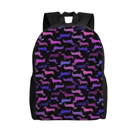 sac à dos dachshund dogs pour garçons et filles, saucisse wiener, sacs de voyage pour l'école ou le collège, sac à livres pour femmes et hommes, convient pour ordinateur portable 15 pouces