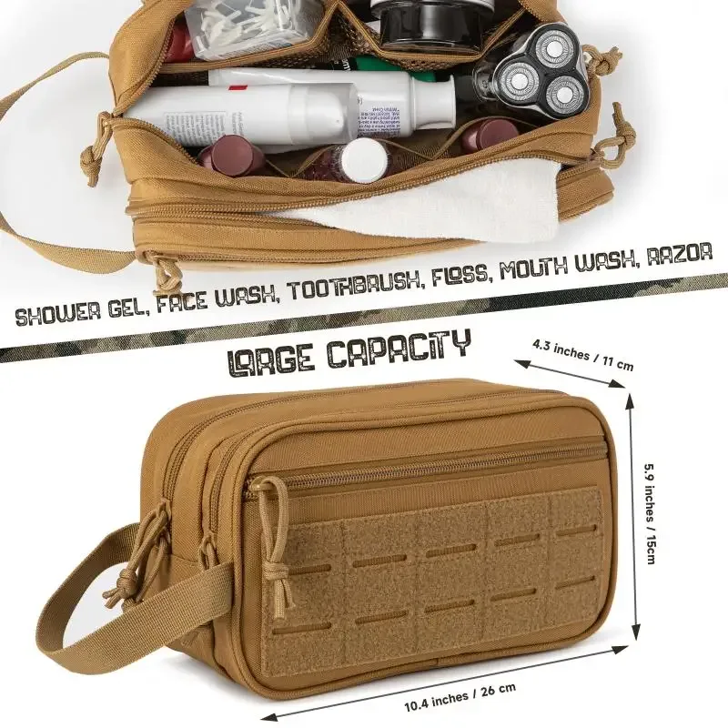 Trousse de Toilette Homme Femme, Trousse d'Hygiène, Trousse de Rasage, Pochette de Voyage pour Douche et Maquillage, Sacs Organisateurs Cosmétiques