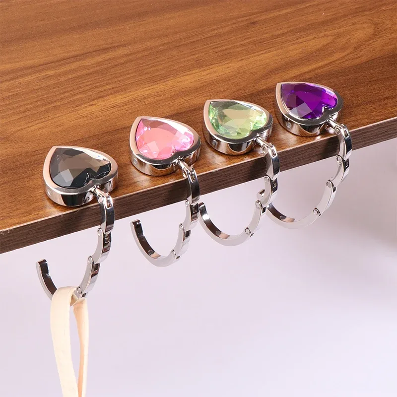 1 pièces portable pliant sac crochet cintre sac à main supports table bureau crochet femmes sac à main organisateur accessoires
