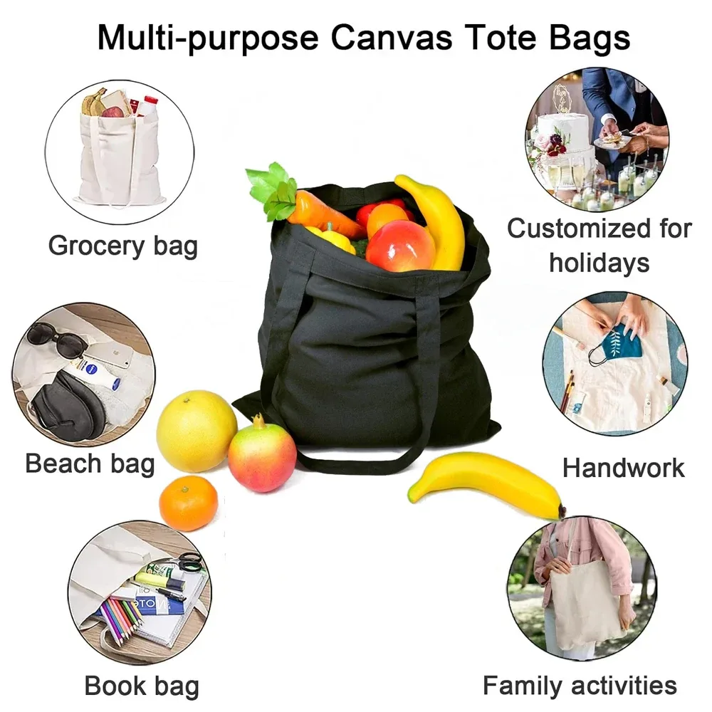 polarshe 10 pièces sacs fourre-tout personnalisés femmes sacs à main de créateur shopping sacs en toile sac à bandoulière décontracté pour voyage, mariages, cadeaux