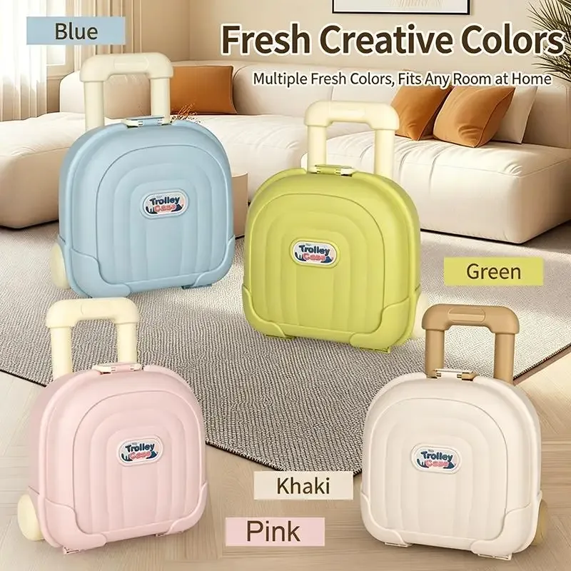 mini valise à roulettes mignonne pour enfants, coque épaisse durable, grande capacité pour le voyage des enfants, le rangement des jouets, des collations et des articles quotidien