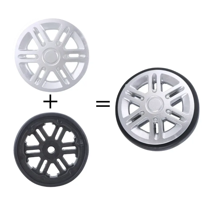 roues remplacement bagages 60mm, réparation roues valise double en caoutchouc 8 pièces