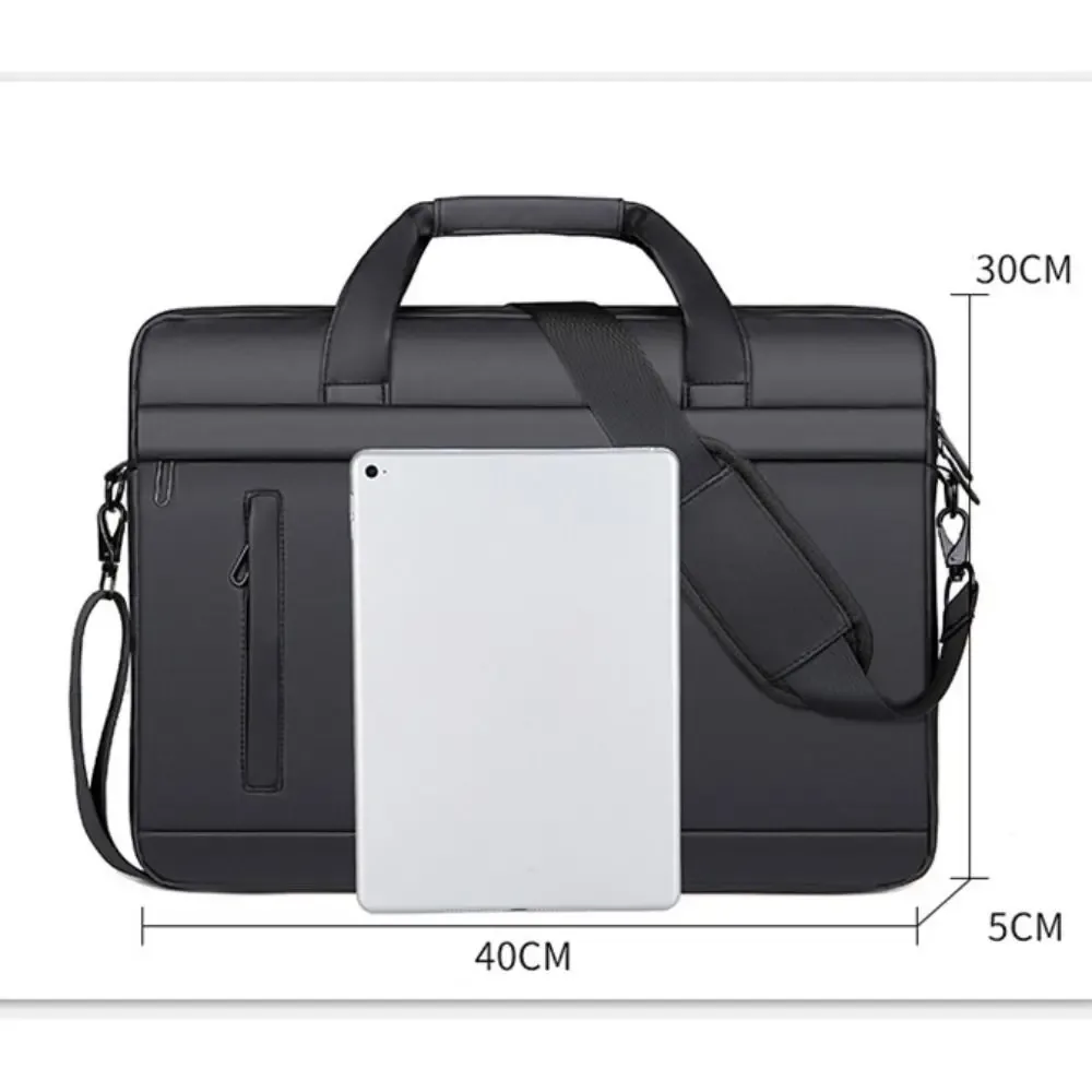 sac à main étanche en cuir pour ordinateur portable 15 pouces, sacoche de bureau de marque célèbre pour hommes