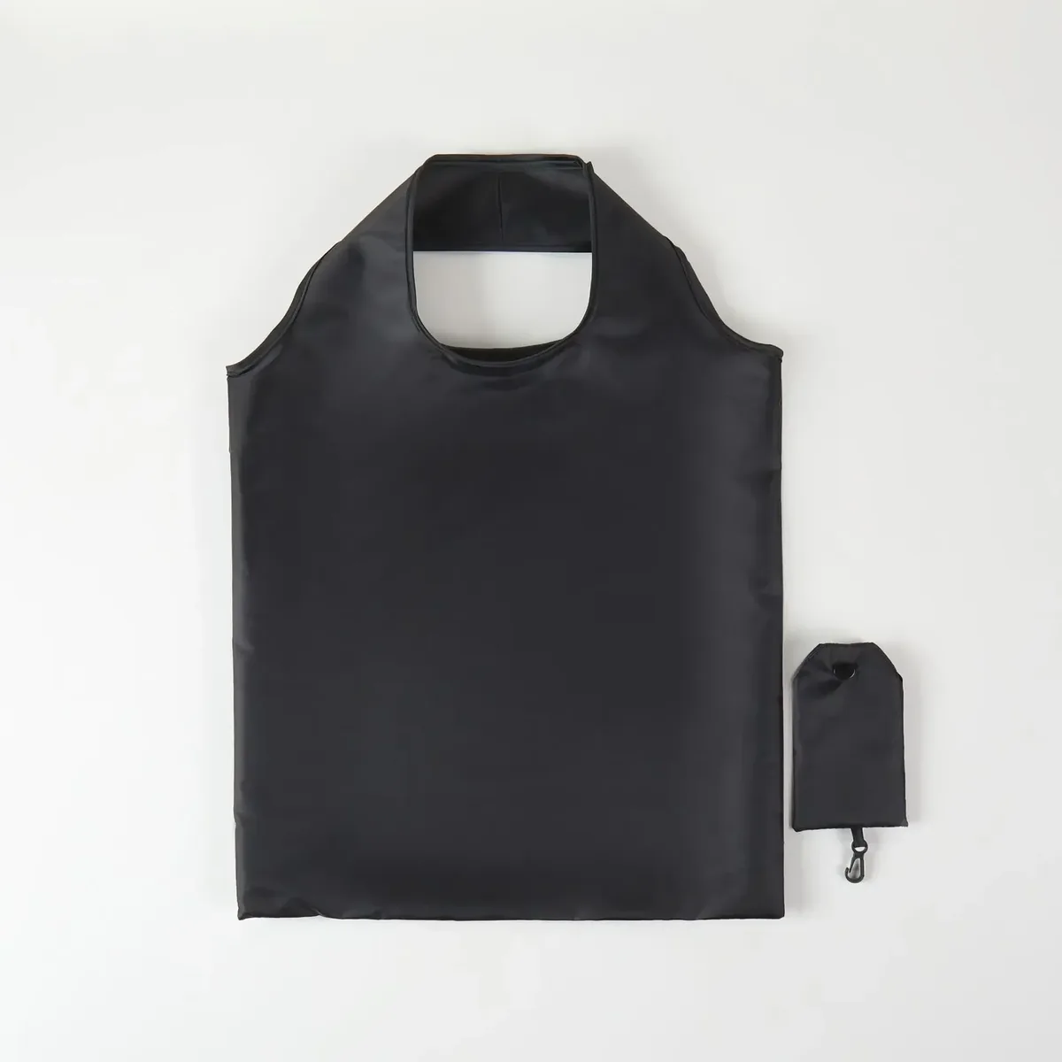 sac de courses réutilisable pour femmes et hommes, sac d'épicerie pliable en nylon, sac fourre-tout écologique, sacs à main de couleur unie