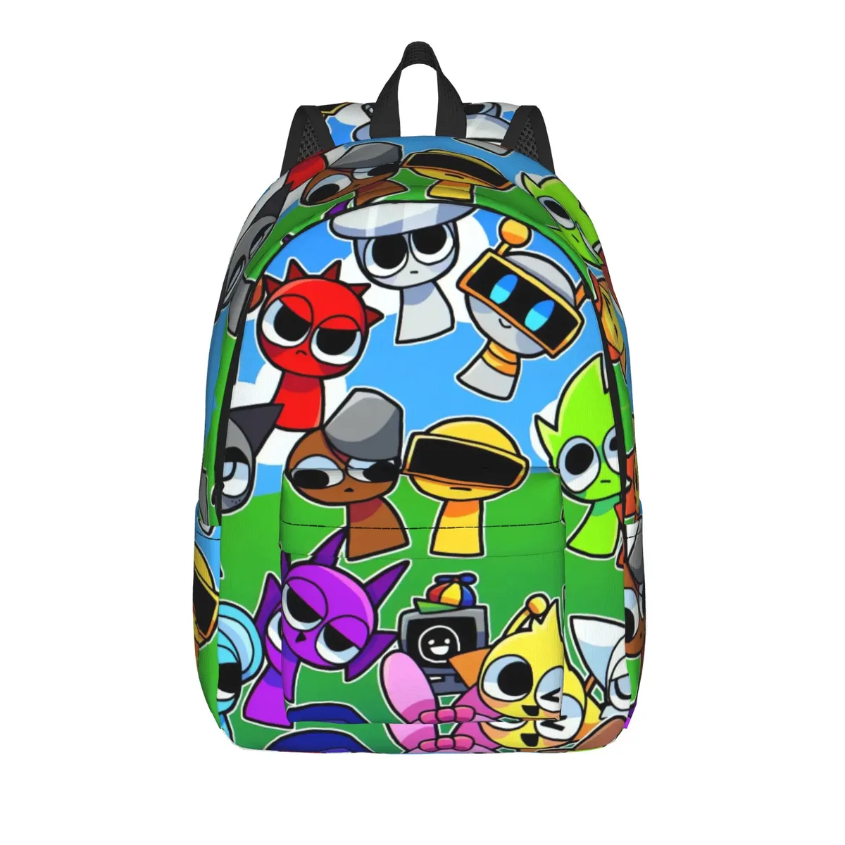 sac à dos s-sprunkis pour étudiants, sacs à dos imprimés en polyester, sacs de lycée à la mode, sac à dos coloré pour randonnée