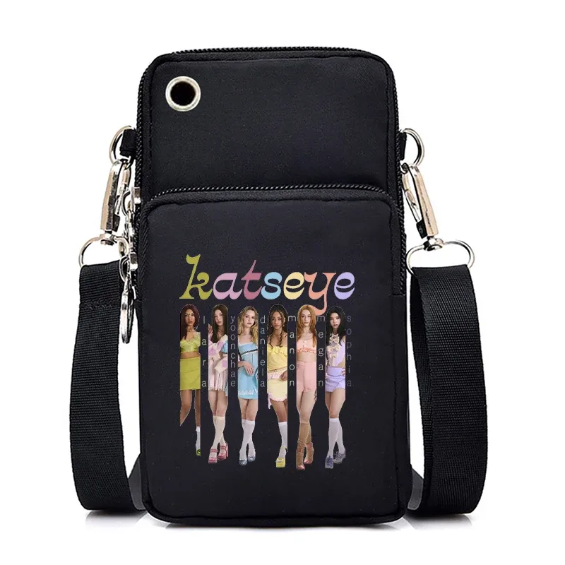 sacs à bandoulière vintage katseye hip hop pour femmes et hommes, mini sacs pour téléphone portable katseye pour filles et garçons, nouveaux sacs à main, sacs bandoulière, cadeaux