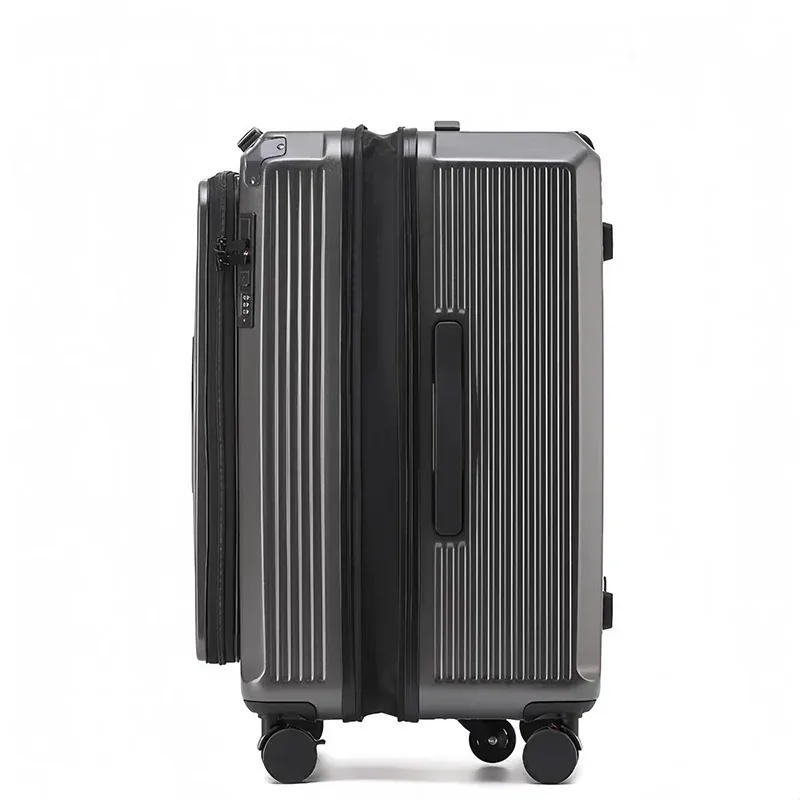 valise à ouverture latérale 28 pouces, grande capacité, extensible, valise à roulettes épaissie 24/26 pouces, valise cabine 20 pouces avec 5 roues