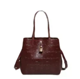 sac à main ch de haute qualité, imprimé lettres, grande capacité, couleur unie, aspect haut de gamme, polyvalent, sac à bandoulière pour femme