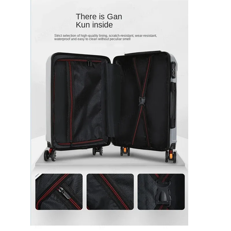 valise universelle avec cadre en aluminium, valise à roulettes, valise d'embarquement à roulettes, verrouillage par mot de passe, voyage d'affaires, nouveau, 20 ", 24/28"